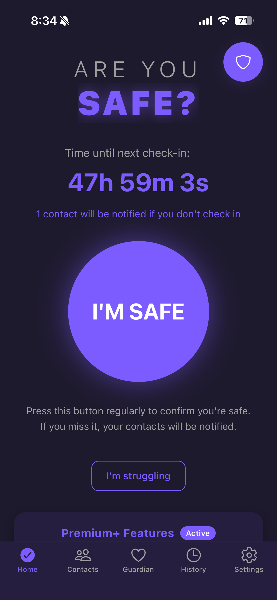 Are You SOS - Safe mode check-in