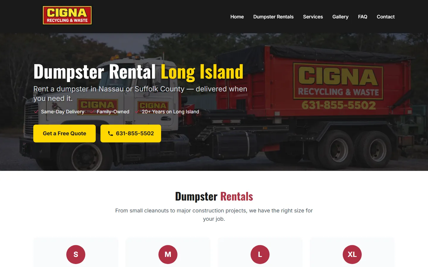 Cigna Dumpsters screenshot