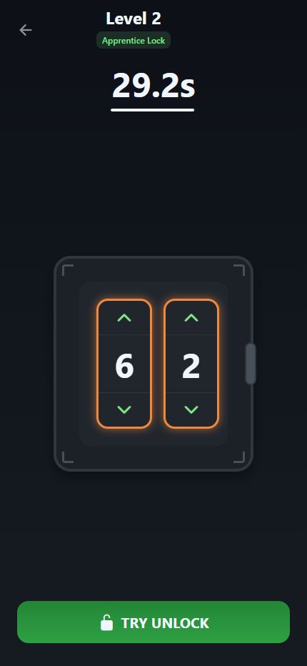 Tap the Safe number-deduction puzzle