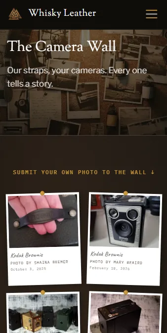 Whisky Leather camera wall on mobile